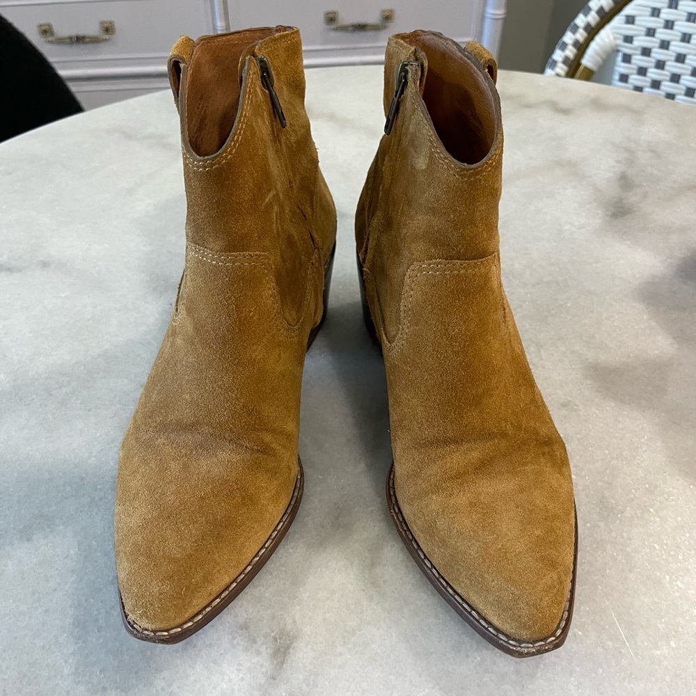 Madewell Western Ankle Boot in Suede, size 8